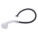 Deck-Mount Sprayer Small Chrome Sprayer No Hook w/Elbow, 6' Black Rubber Hose, Ultra-Low Profile Holder image number 1
