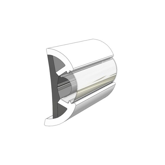 Rub Rail SuproFlex Semi-Rigid Vinyl Large, 2-1/2" X 1",100' image number 0