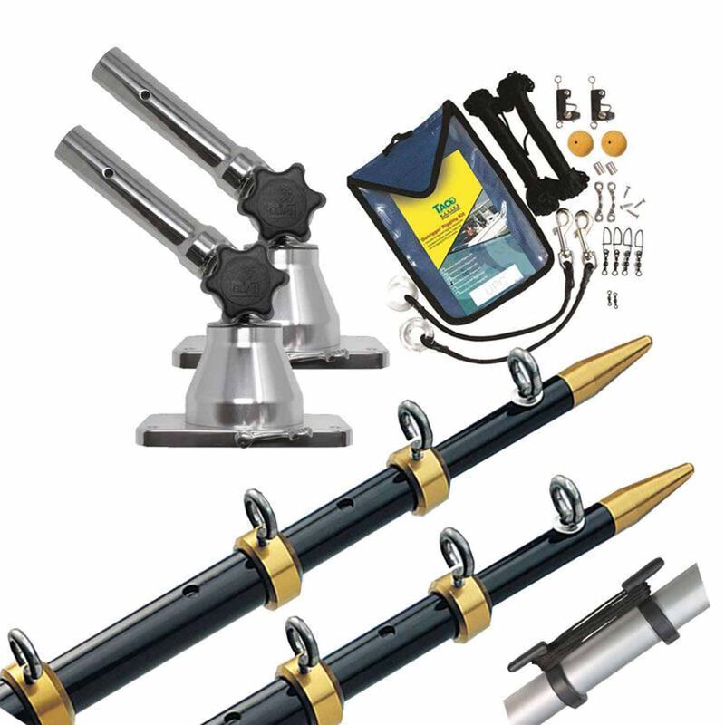 Grand Slam 170 Black/Gold 15' Tele-Outriggers w/Std. Rigging Kit image number null
