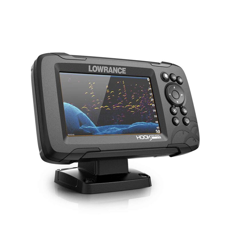 LOWRANCE HOOK Reveal 5 Fishfinder/Chartplotter Combo with 50/200 HDI  Transducer and C-MAP Contour Plus Charts