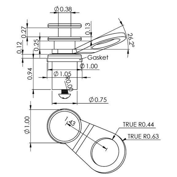 AL QUICK RELEASE FENDER LOCK, PONTOON image number 1