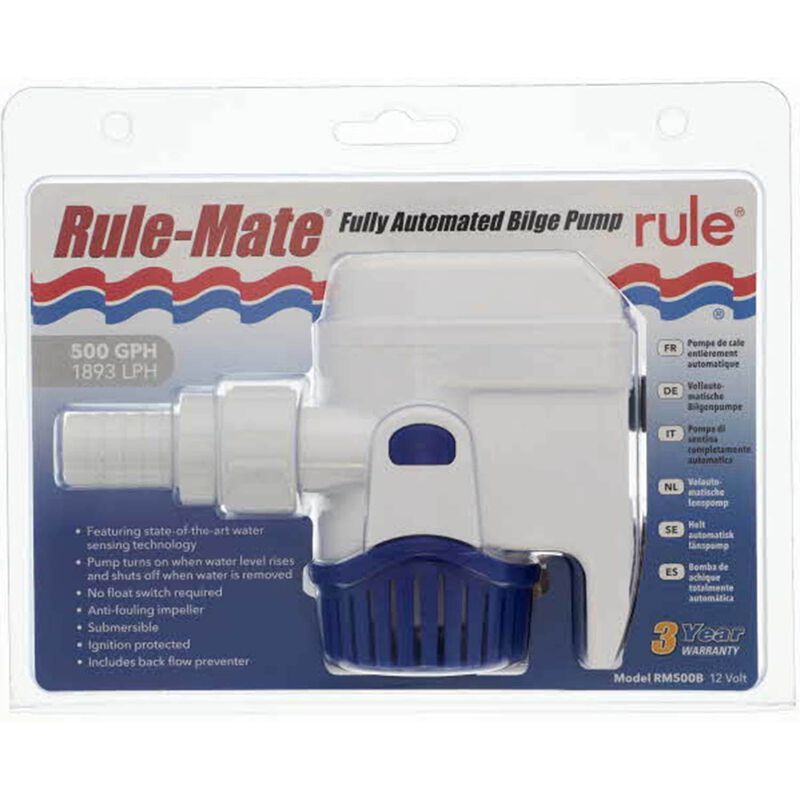 500 GPH Rule-Mate Automatic Bilge Pump, 12 Volt image number 2