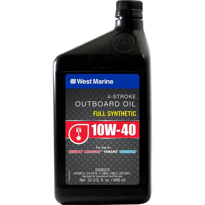 10W-40 4 Stroke Full Synthetic Marine Engine Oil, 1 Quart image number 0