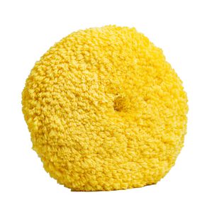 Pad 8" Double Sided Twisted Wool Yellow Wool/Acrylic Blend with Quick Disconnect