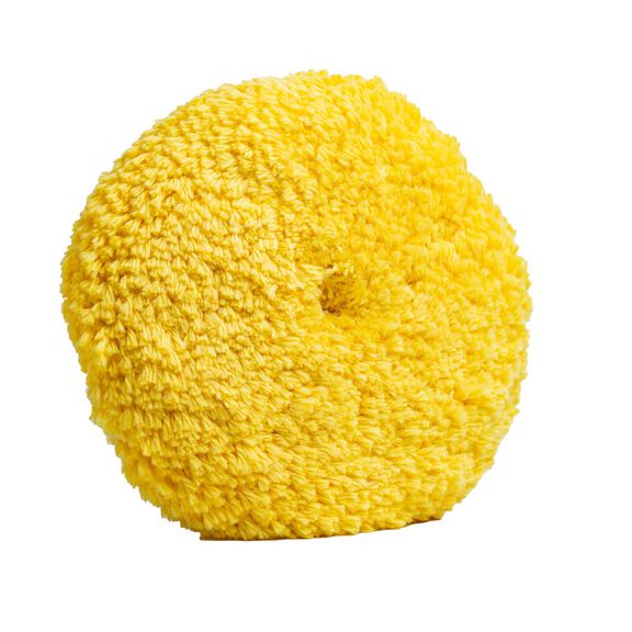 Pad 8" Double Sided Twisted Wool Yellow Wool/Acrylic Blend with Quick Disconnect image number 0