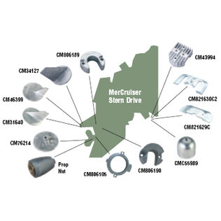 Aluminum Anodes for MerCruiser Stern Drive