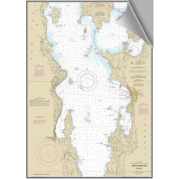 Lake Champlain Decorative Nautical Chart image number 0