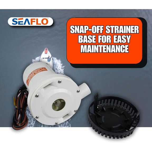SEAFLO 01 Series 2000 GPH Bilge Pump 12V Submersible Marine Pump with Anti-Airlock Protection image number 8