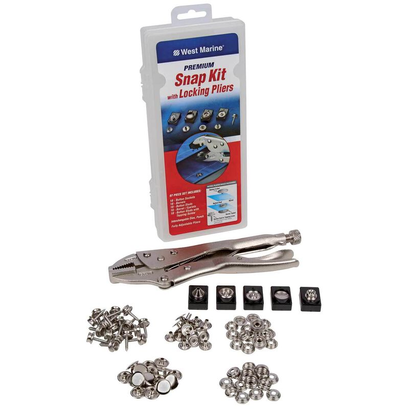 Premium Snap Kit with Locking Pliers, 95-Pack by West Marine | Boat Maintenance at West Marine