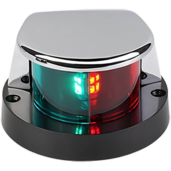 SEAFLO 01 Series Bi-Color Bow Mount Navigation Light Red/Green 12V image number 1