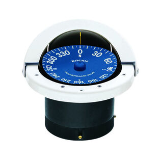 SuperSport Flush-Mount Compass, 4-1/2" Apparent Reading, White