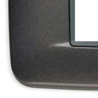 Vimar Eikon 20672.15 2-Module Round Cover Plate, Anthracite Matt