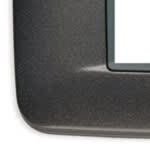 Vimar Eikon 20672.15 2-Module Round Cover Plate, Anthracite Matt image number 0