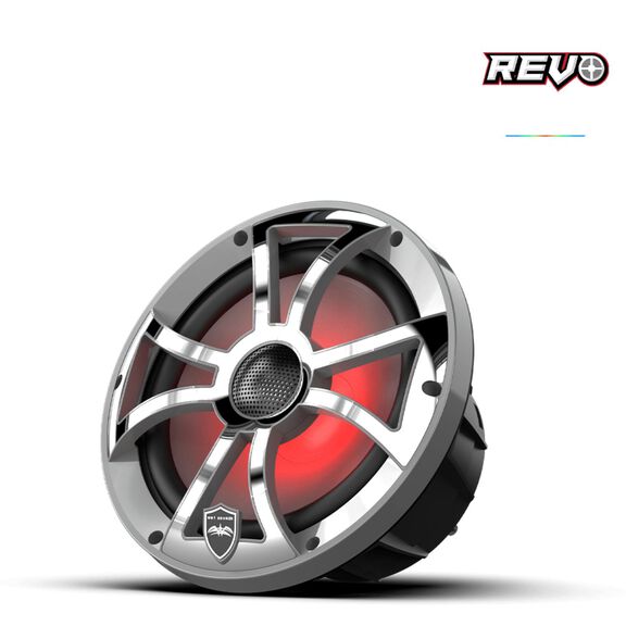 Wet Sounds REVO 8 inch High Output Coaxial Speakers w/ XS-Gunmetal Stainless Steel RGB Grilles image number 2