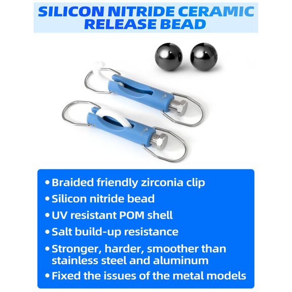 BLUEWING Zirconia Outrigger Release Clips Blue, 2pcs image number 2