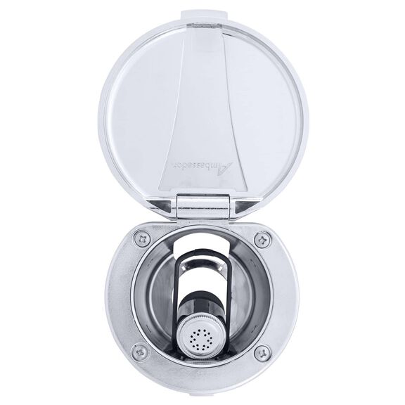 Recessed Shower Chrome Cup & Lid, Hammer-Head Black Sprayer, 6' Stainless Steel Hose image number 5