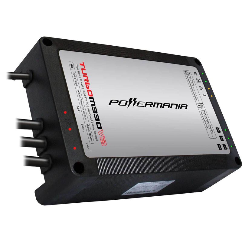 POWERMANIA, INC. Turbo MV2 Series TripleBank 30A Battery Charger