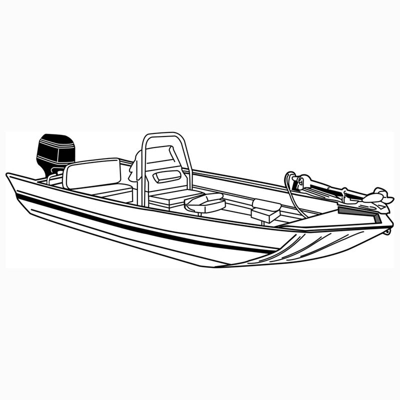 CARVER Styled-to-Fit Boat Cover for Aluminum Modified-V Jon Boats