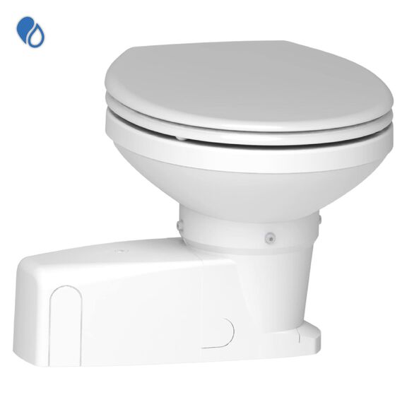 Maxlite + S Electric Marine Macerating Plastic Toilet with Solenoid Valve, 12 Volt image number 1