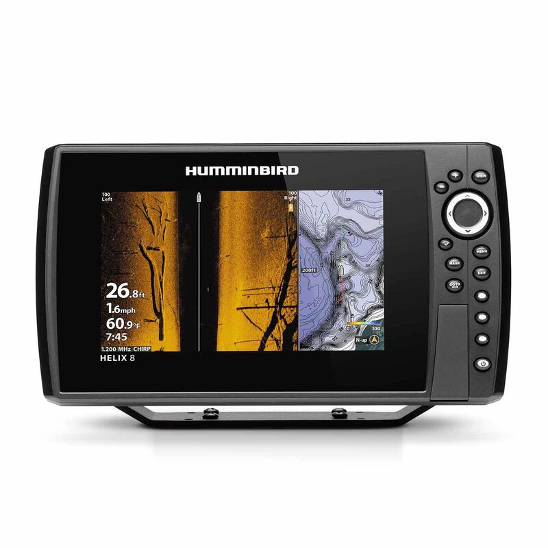 Helix 8 Chirp MSI+ GPS G3N Fishfinder/Chartplotter Combo with Transducer and Basemap Charts image number 0