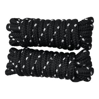 2 pack - SM 1/2" Dock Line Black with Silver Tracer - 10 Foo