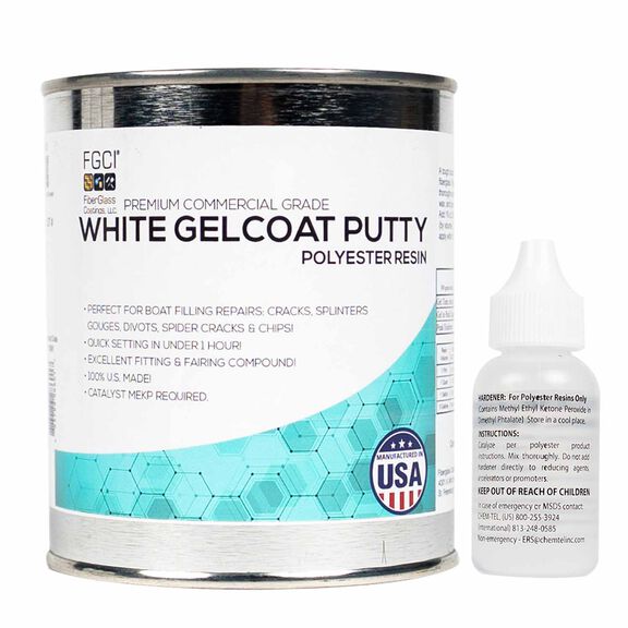 FGCI White Gelcoat Putty, Pint image number 0