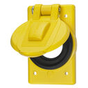 Wallplates and Boxes, Weatherproof Covers, 1-Gang, 1) 1.70" Opening, Standard Size, Yellow Polycarbonate image number 0