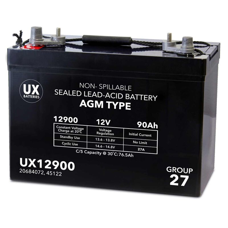 UNIVERSAL POWER GROUP UX12900 Group 27 DualPurpose AGM Marine Battery
