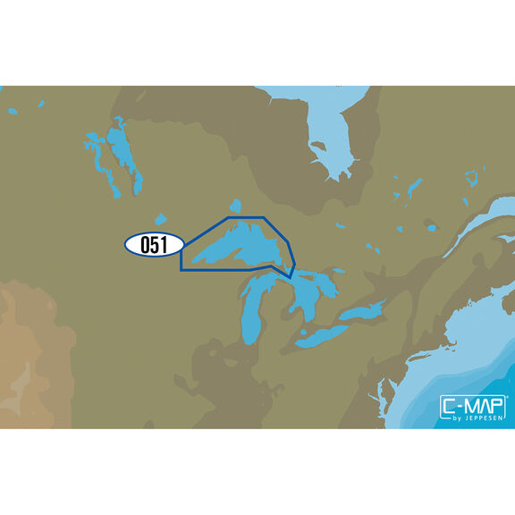 NA-M051 Lake Superior Bathymetric Chart C-Card image number 0