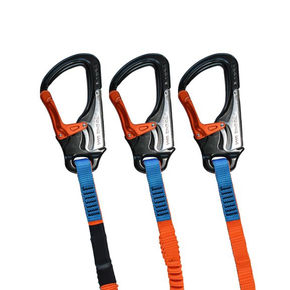 Spinlock Lightweight 3 Clip Safety Line, 1m Fixed Plus 2m Elasticated image number 3