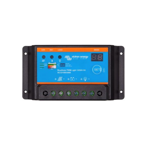 Victron Energy BlueSolar PWM-Light Charge Controller 12/24V-5A image number 0