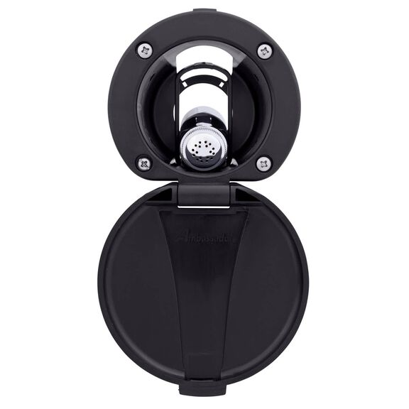 Recessed Shower Black Cup & Lid, Hammer-Head Black Sprayer, 6' Stainless Steel Hose image number 4