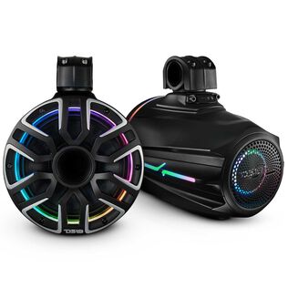 8&rdquo; Marine Tower Speaker With Neodymium Magnet, Kevlar Cone, Compression Driver & Digital LED Lights | 200W RMS 4-Ohm