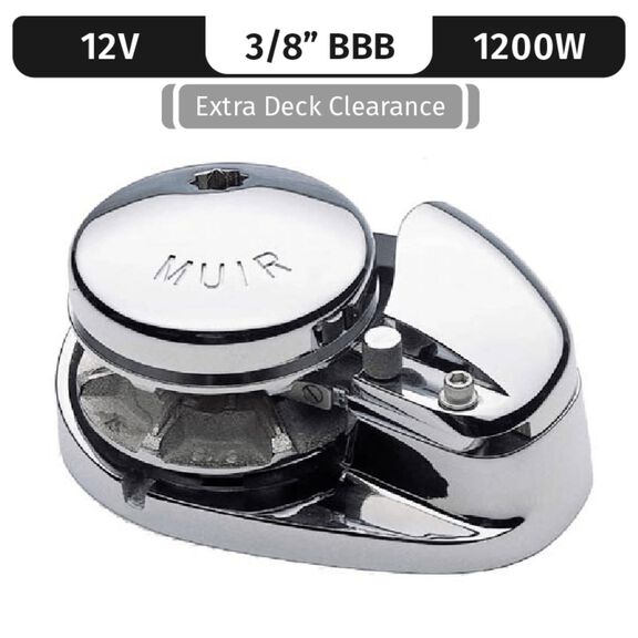 Muir Storm 1250 Low-Profile Windlass Low-Profile, 3/8" BBB, 12V DC, 1200W image number 0