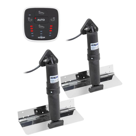 Stainless Steel Electric Trim Tab Kit, ALC-1 Automatic Leveling Control, 4LX12W Tab image number 1