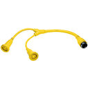 Adapter, Marine Adapter, Molded "Y", 2) 30A 125V Locking Female L5-30R to 50A 125/250V Locking Male, 4-Pole 4- Wire Grounding, Yellow image number 1