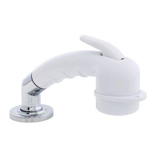Deck-Mount Sprayer Small Arctic White Sprayer w/Elbow, 6' Stainless Steel Hose, Low Profile Holder