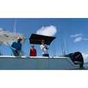 ShadeFin Canvas Boat Shade with Fixed Rod Holder Mount Kit & Storage Bag, Black image number 6