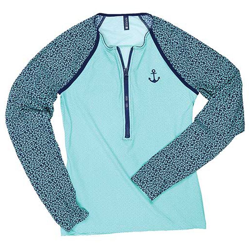 Women's Anchor Your Style Swim Shirt image number 0
