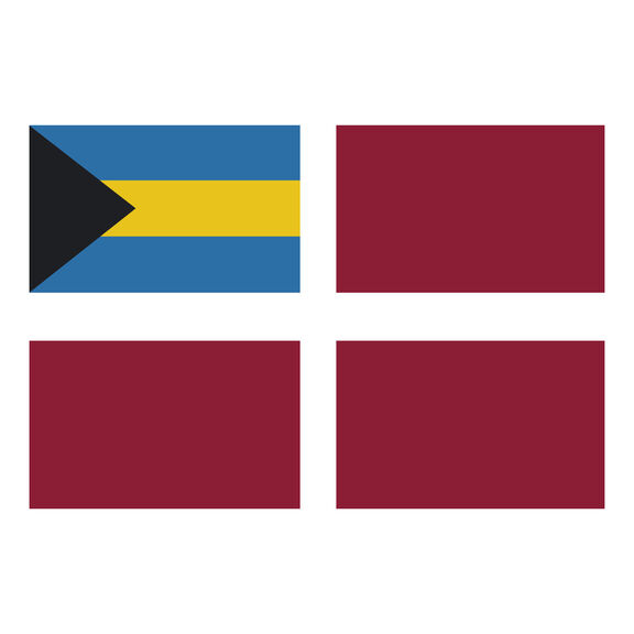 12" x 18" Bahamas Courtesy Flag image number 0