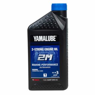 Yamalube 2M TC-W3 2 Stroke Conventional Marine Engine Oil, Quart