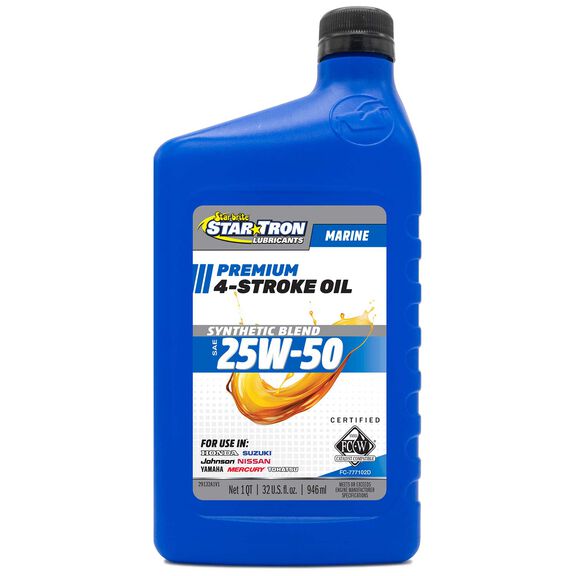 Star Tron 4-Stroke 25W-50 Marine Engine Oil, Synthetic Blend image number 0
