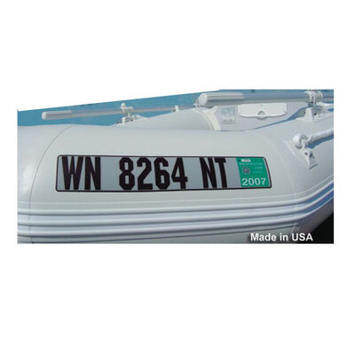 Inflatable Boat Custom Number Plate Set