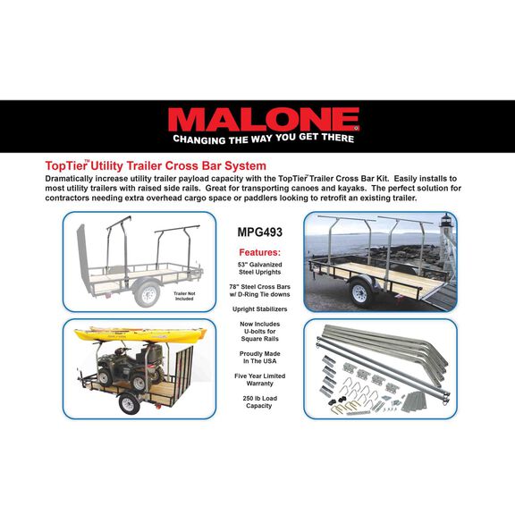 TopTier&trade; Utility Trailer Cross Bar System image number 1