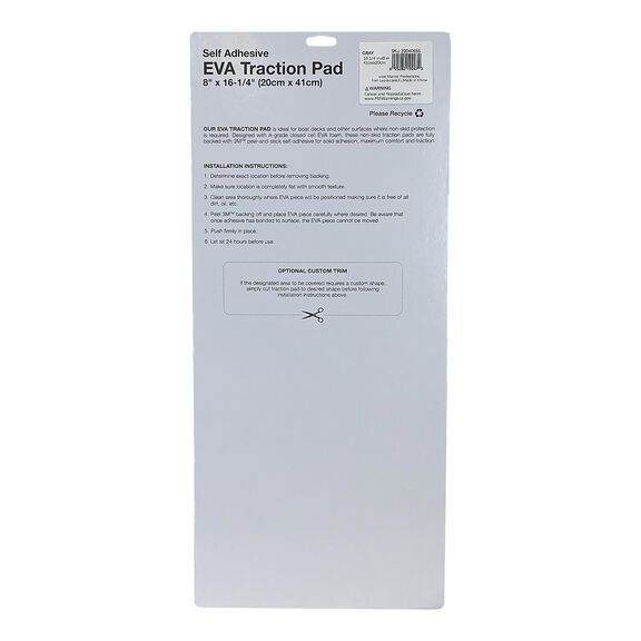EVA Foam Traction Pad Gray Diamond 16.25" x 8" image number 1
