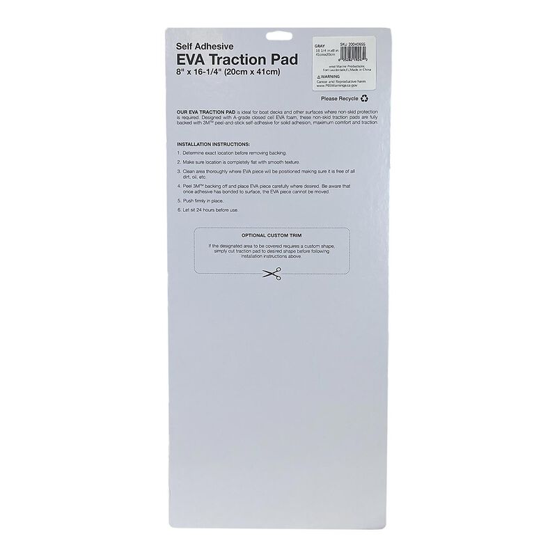 WEST MARINE EVA Foam Traction Pad Gray Diamond 16.25" x 8" West Marine