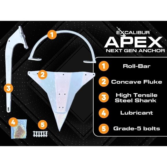 Excalibur Apex Galvanized Scoop Anchors image number 3