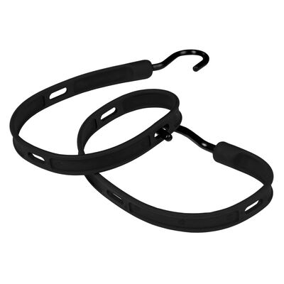 36" Slotted Bungee Strap with Heavy Duty Nylon Hook Ends, Black