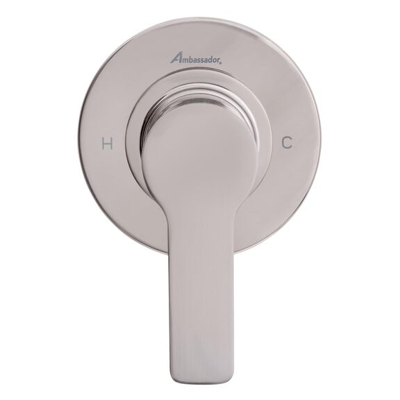 Irva 1H Shower Mixer, Thin Wall-Mount Brushed Nickel image number 2