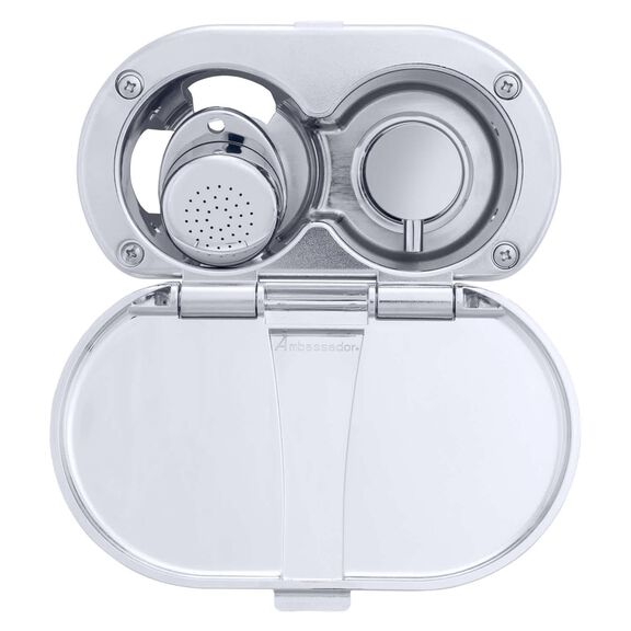 Aidack Transom Shower Hot/Cold Mixer, Chrome Cup & Lid, Small Chrome Sprayer, 6' Stainless Steel Hose, Chrome Aidack Handle image number 4